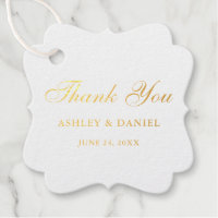 Gold Foil Elegant Wedding Thank You