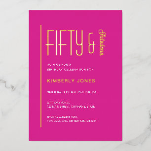 Gold Foil Fifty and Fabulous 50th Birthday Party