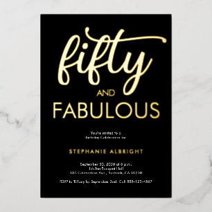 Gold Foil Fifty and Fabulous 50th Birthday Party