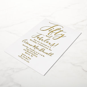 Gold Foil Fifty and Fabulous 50th Birthday Party