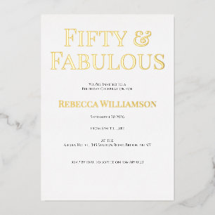 Gold Foil Fifty and Fabulous 50th Birthday Party