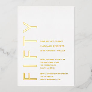 Gold Foil Fifty and Fabulous 50th Birthday Party