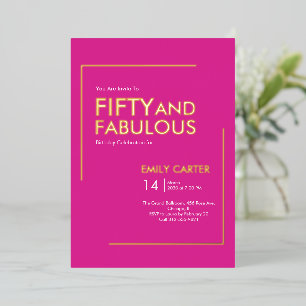 Gold Foil Fifty and Fabulous 50th Birthday Party