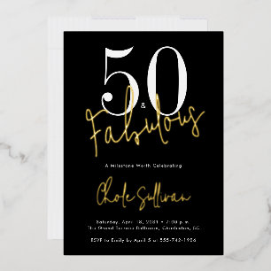 Gold Foil Fifty and Fabulous 50th Birthday Party
