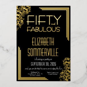 Gold Foil Fifty and Fabulous 50th Birthday Party