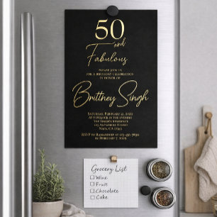 Gold Foil Fifty and Fabulous 50th Birthday Party