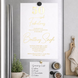 Gold Foil Fifty and Fabulous 50th Birthday Party