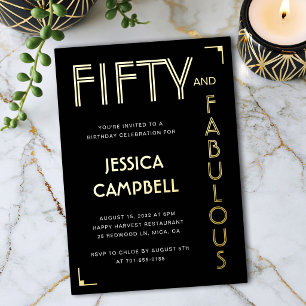 Gold Foil Fifty and Fabulous 50th Birthday Party
