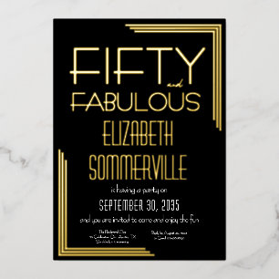 Gold Foil Fifty and Fabulous 50th Birthday Party