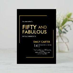 Gold Foil Fifty and Fabulous 50th Birthday Party