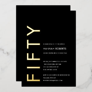 Gold Foil Fifty and Fabulous 50th Birthday Party