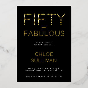 Gold Foil Fifty and Fabulous 50th Birthday Party