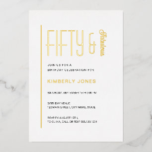Gold Foil Fifty and Fabulous 50th Birthday Party