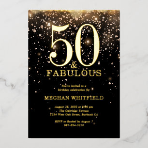 Gold Foil Fifty and Fabulous 50th Birthday Party