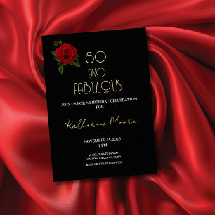 Gold Foil Fifty and Fabulous 50th Birthday Party F