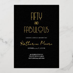 Gold Foil Fifty and Fabulous 50th Birthday Party F