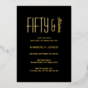 Gold Foil Fifty & Fabulous 50th Birthday Party