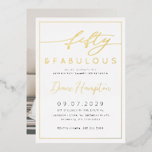 Gold Foil Fifty & Fabulous 50th Birthday Party