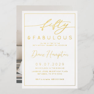 Gold Foil Fifty & Fabulous 50th Birthday Party