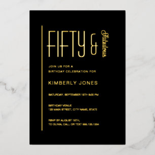 Gold Foil Fifty & Fabulous 50th Birthday Party