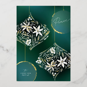 Gold Foil Floral Ornament Non-Photo