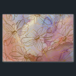 Gold Foil Florals on Colourful Abstract  Tissue Paper<br><div class="desc">Beautiful abstract tissue paper with golden foil floral pattern. The original abstract was made using alcohol ink in shades of amethyst,  salmon pink and golden brass. See our collections for more beautiful alcohol ink art. Gold Foil Florals on Colourful Abstract Tissue Paper.</div>