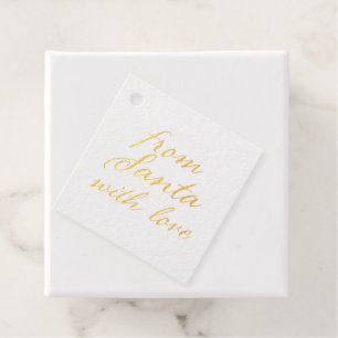 Gold Foil from Santa with Love Favour Tags
