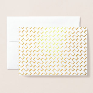 Gold Foil Geometric Painted Pattern Card
