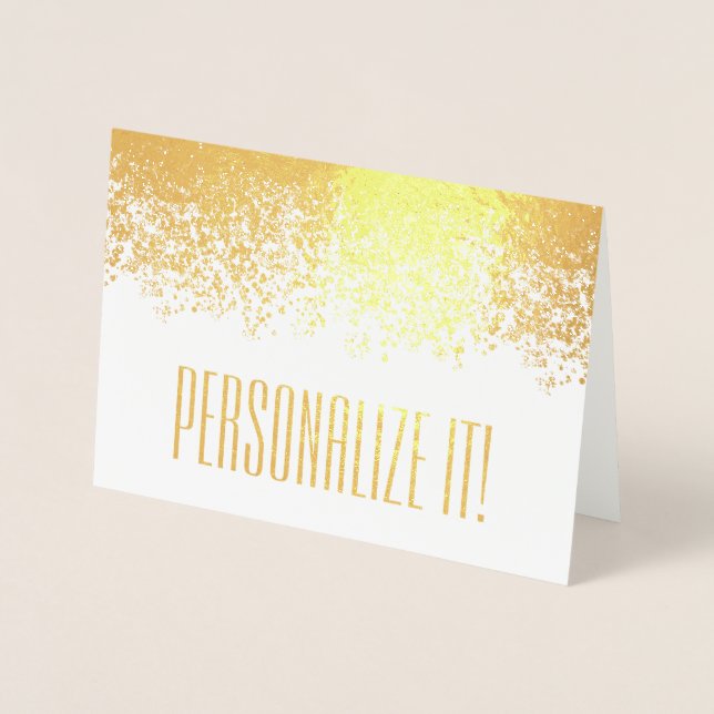 Gold Foil Glitzy Border Card (Front)