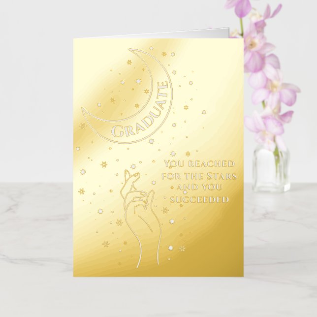 Gold Foil Graduation  Foil Greeting Card (Orchid)