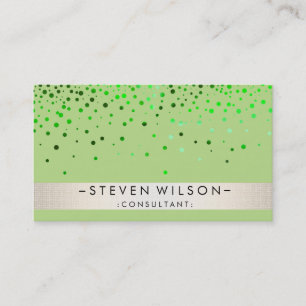 Gold Foil Green Professional Modern Elegant Business Card
