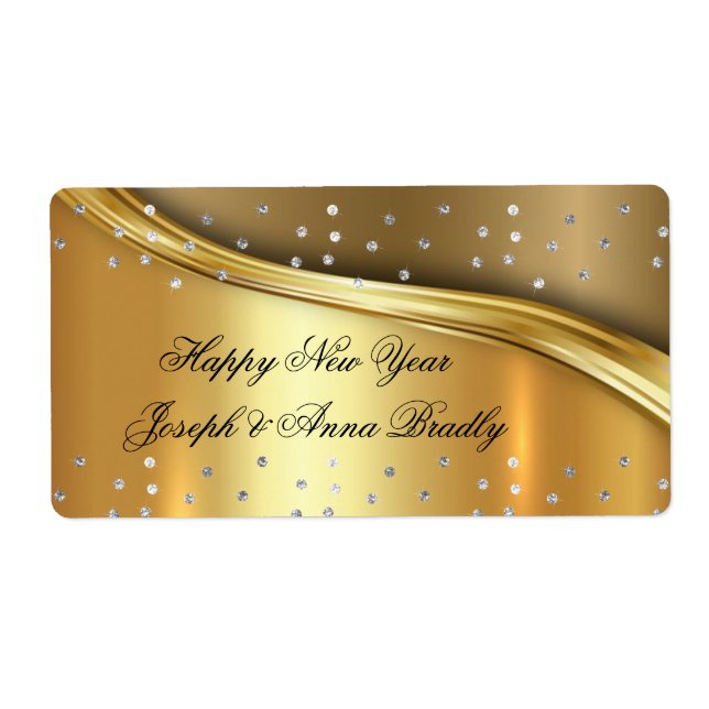 Gold Foil, Happy New Year Elegant (Front)