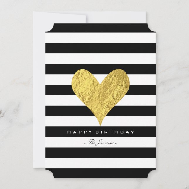 Gold Foil Heart Card (Front)