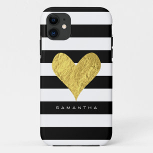 Gold Foil Heart Case-Mate iPhone Case
