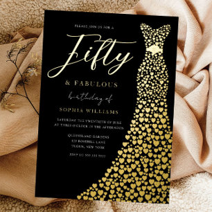 Gold Foil Heart Dress 50th Birthday Party Golden