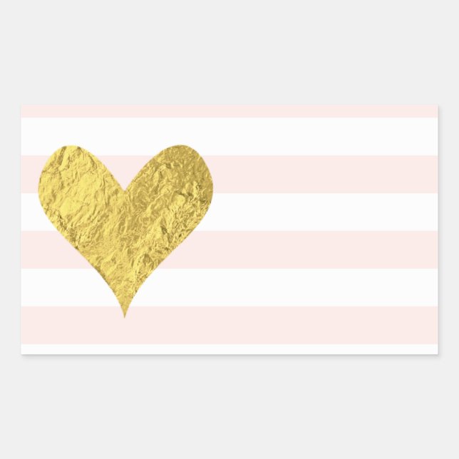 Gold Foil Heart Stickers (Front)