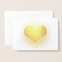 Gold Foil Heart Valentine