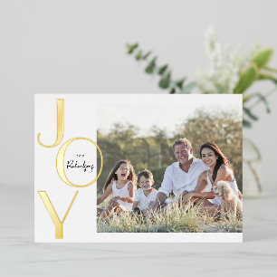 Gold Foil Joy minimalist simple modern christmas