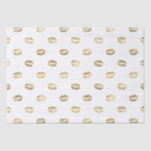 Gold Foil Lips Tissue Paper
