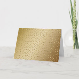 gold foil look stars on gold background holiday card