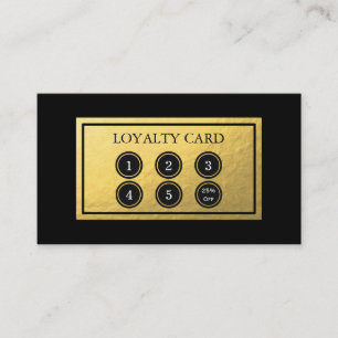 Gold Foil Loyalty Card