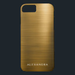 Gold Foil Luxury Metallic Monogram Name Case-Mate iPhone Case<br><div class="desc">Gold Foil Luxury Faux Metallic Stainless Steel Monogram Simple and Elegant Name Case. This monogrammed case can be customised to include your first name.  Please contact the designer for custom matching products.</div>