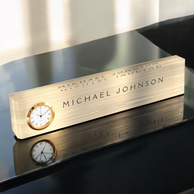 Gold Foil | Luxury Professional Executive Nameplate (Creator Uploaded)