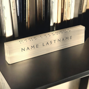 Gold Foil   Luxury Professional Executive Nameplate