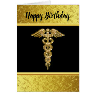 Gold foil medical alert badge