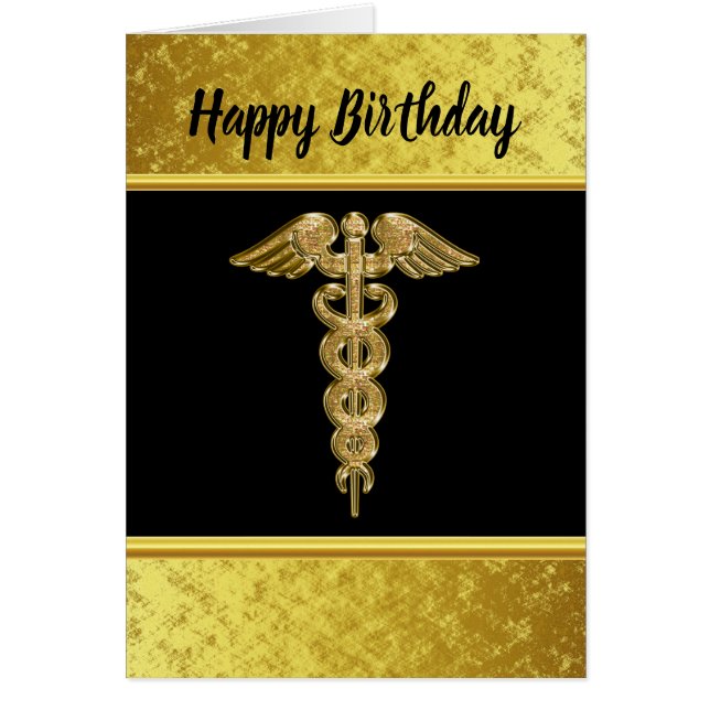 Gold foil medical alert badge (Front)