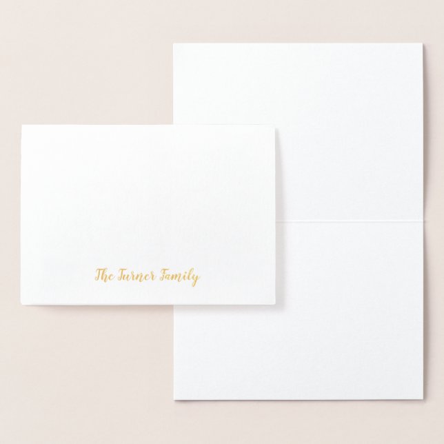 Gold Foil Merry Christmas Snowflake Monogram Foil Card (Display)