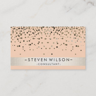 Gold Foil Metal Professional Modern Elegant Business Card