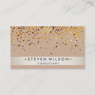 Gold Foil Metal Professional Modern Elegant Business Card
