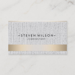 Gold Foil Metal Professional Modern Elegant Business Card